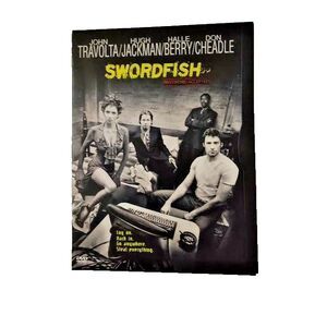Swordfish DVD 2001 Movie Action Thriller John Travolta Halle Berry R
